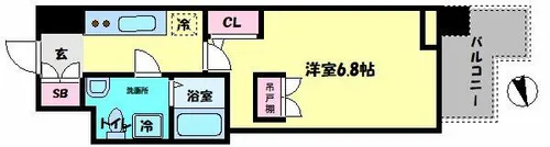 セレニテ難波プリエ【12階】の間取り