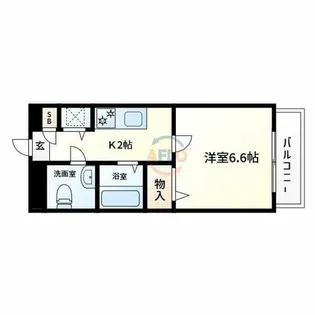 ジュネス東住吉【10階】の間取り