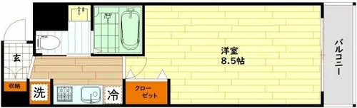 ファーストフィオーレ京橋イースト【6階】の間取り