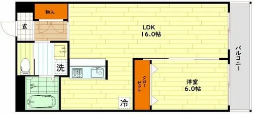 おおきに大阪天満サニーアパートメント【3階】の間取り