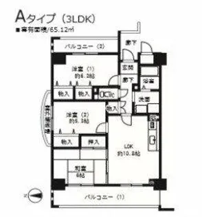 エレガンス巽【7階】の間取り