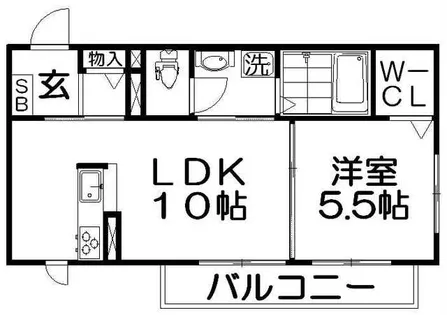 アイシス香里園【303号室】の間取り