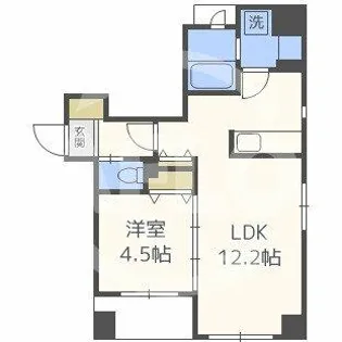 AZ天満【4階】の間取り