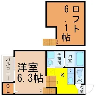 ディアコート青井【2階】の間取り