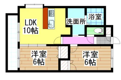 福岡県北九州市若松区浜町2丁目【マンション】の間取り