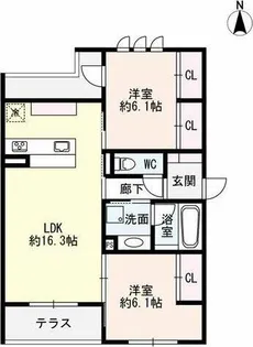 uno y solo(ウノ イ ソロ)【1階】の間取り