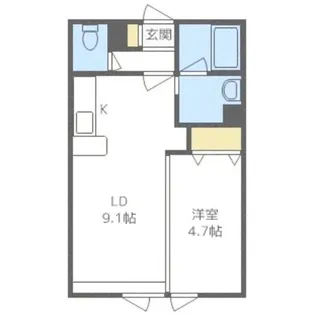 北海道札幌市手稲区星置一条3丁目【マンション】の間取り
