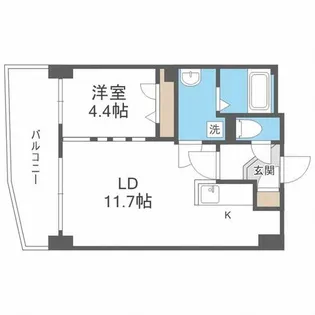ビッグパレス中島公園【5階】の間取り