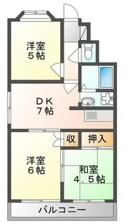第一寺方ハイツ【2階】の間取り