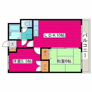 ロイヤルレインボー平岸A棟【2階】の間取り