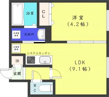 ALPHA発寒南【4階】の間取り
