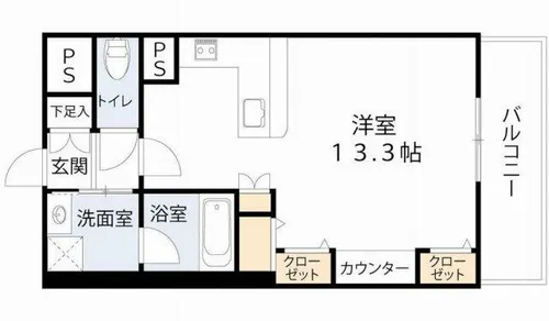 KAISEI梅田【4階】の間取り