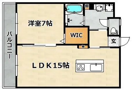 フローラ上沢【401号室】の間取り