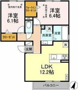 プール リアン【201号室】の間取り