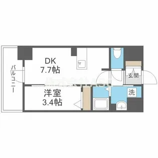 大阪難波Noah【9階】の間取り