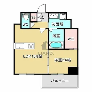 CREST西新【803号室】の間取り