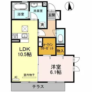 清友ハウスⅡ【1階】の間取り