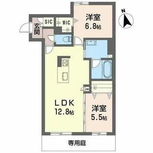 メゾン守牧【0103号室】の間取り