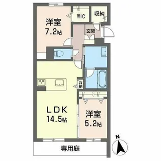 メゾン守牧【0101号室】の間取り