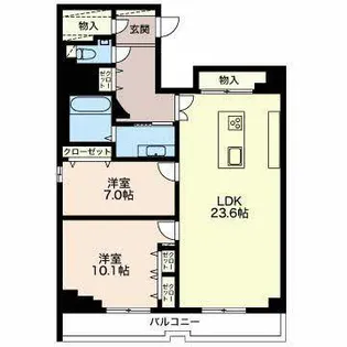 ロイジェント新栄II【1101号室】の間取り