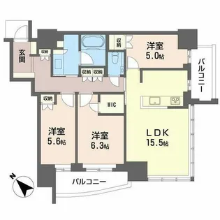 グランドメゾン池下ザ・タワー【0604号室】の間取り