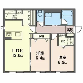 オルテンシア【0103号室】の間取り