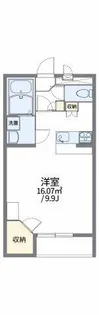 レオパレスウォームコーポ深阪【206号室】の間取り