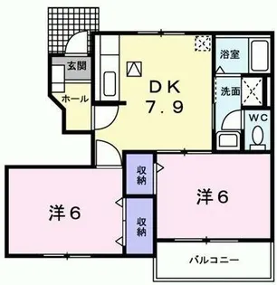 タウン樹B【1階】の間取り