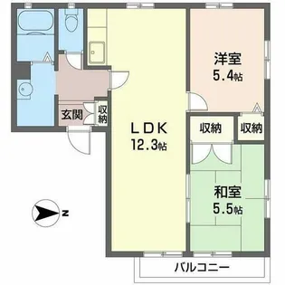 桜ハイツ【0203号室】の間取り