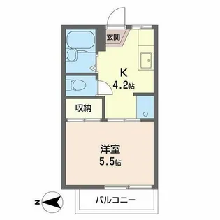 フレグランス竹田II【0203号室】の間取り