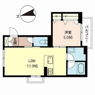 ミラージュ清水【0201号室】の間取り