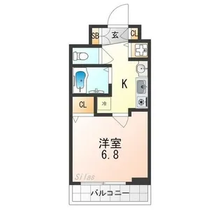 スワンズ京都大将軍【3階】の間取り