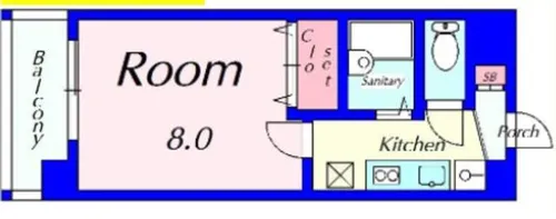 グリーンメイプル衣笠【6階】の間取り