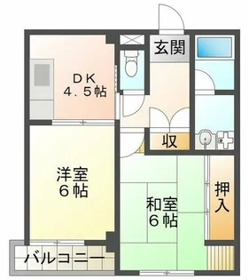 パールハイツ霞ヶ丘【2階】の間取り