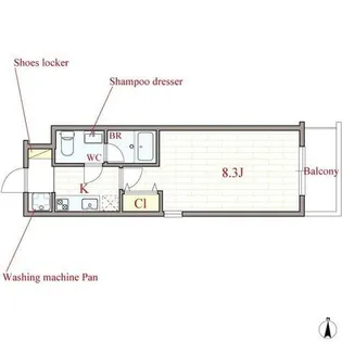 ルーチェ桃山【2階】の間取り