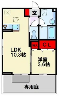 Fuga清納【1階】の間取り