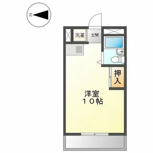プレズ志賀公園【1A号室】の間取り