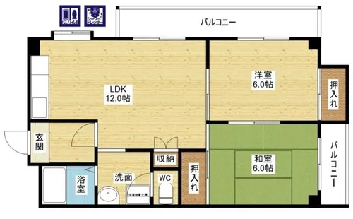 第一プレジデントハイツ【4階】の間取り