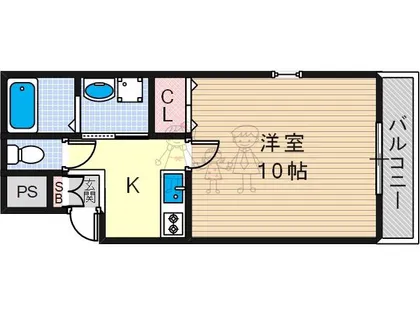 ラ・ハイール桃ヶ池公園【4階】の間取り
