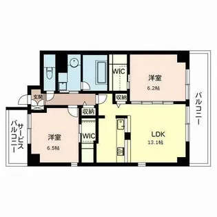 フローラル桃山台【0306号室】の間取り