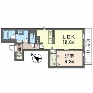 シャーメゾンノール大阪【3階】の間取り