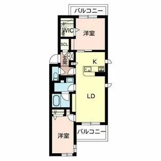 プルメリアDAIGO【0301号室】の間取り