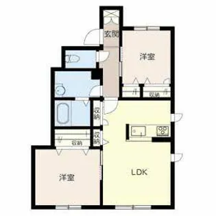 エミマリー川西台【0101号室】の間取り