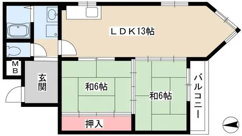 フルーヴェ1番館【405号室】の間取り
