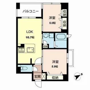 パークヴィラ住吉大社【0603号室】の間取り