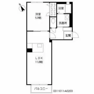 コンフォルト・M A棟【A0203号室】の間取り