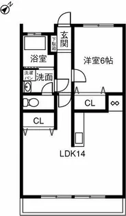 春日井駅南ハイツ【403号室】の間取り