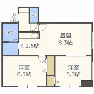 KーMS【1102号室】の間取り