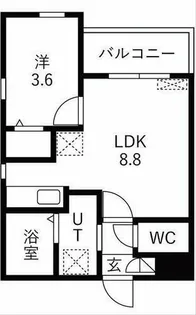 Cherim中村公園Onyx【1階】の間取り
