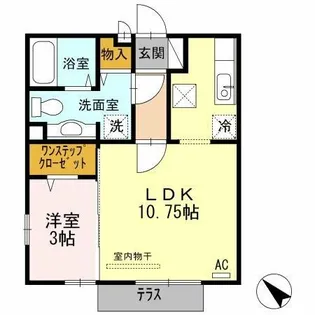 ブリエヴェール都【1階】の間取り